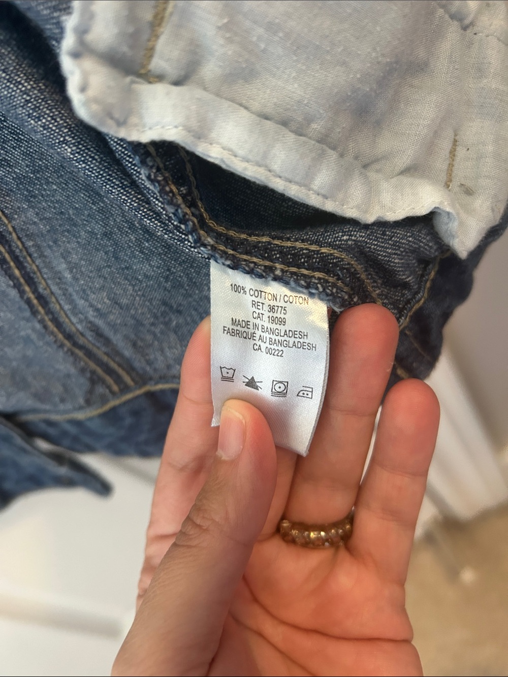 Kids' Dark Blue Denim Jean Jacket - Button Front - Picture 3 of 3